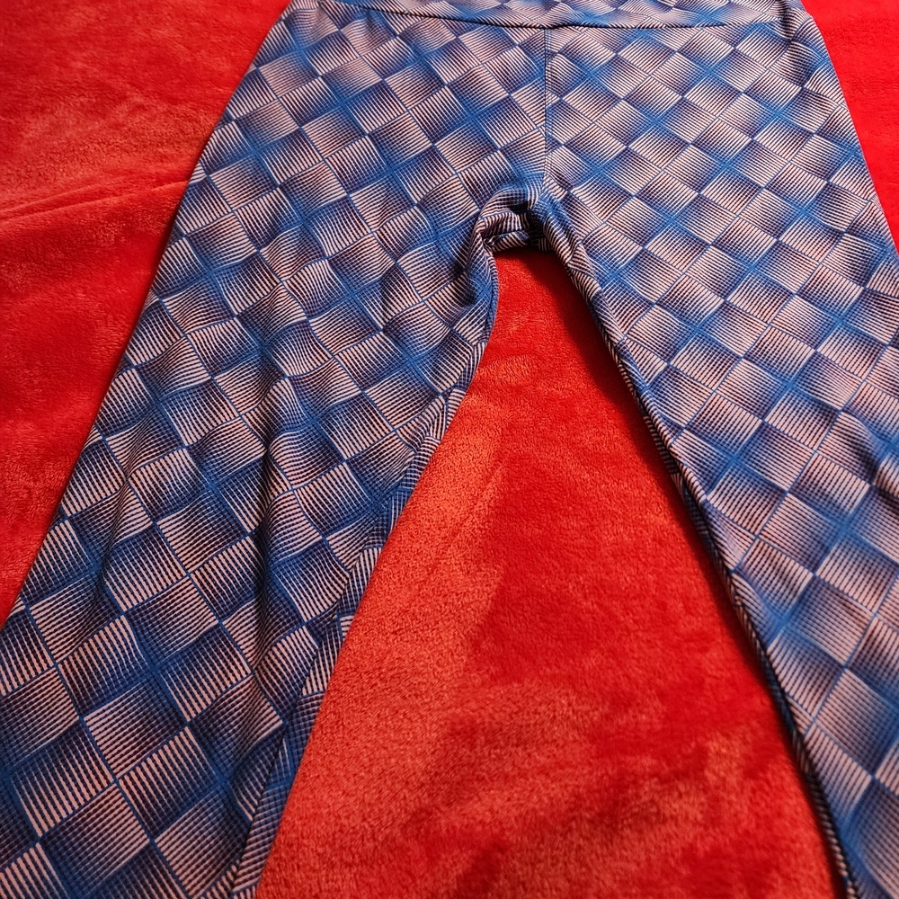 LuLaRoe Blue Geometric Leggings